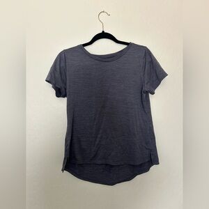 Women's Purple Gray Short Sleeve Top